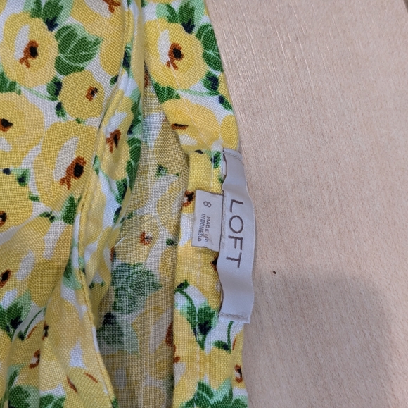 LOFT Floral Side Slit Midi Skirt - Picture 5 of 8